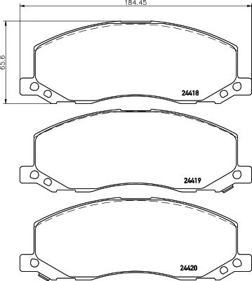 HELLA PAGID 8db355013061 -  Комплект тормозных колодок, дисковый тормоз